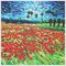 Poppy Field in Bloom Detail by Vincent Van Gogh Counted Cross Stitch Pattern